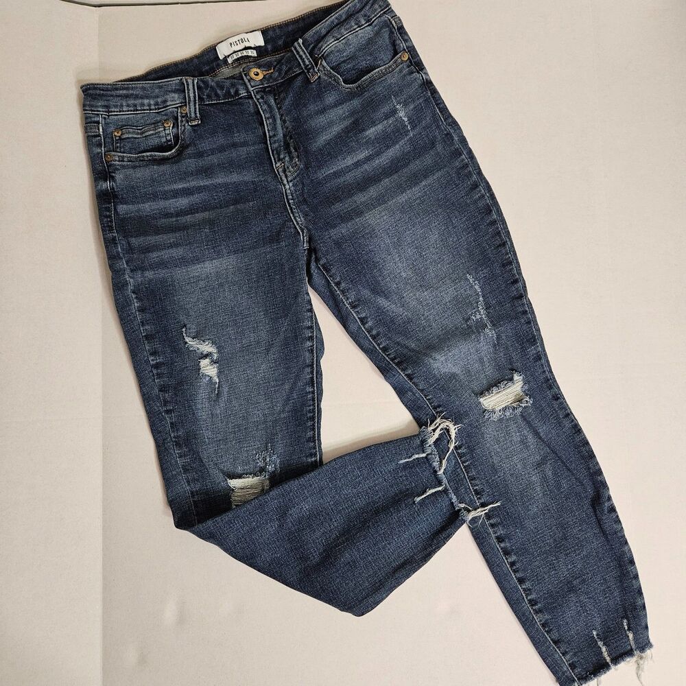 Pistola Women's 30 Arielle Skinny Scissor Cut Jean Denim Distressed
